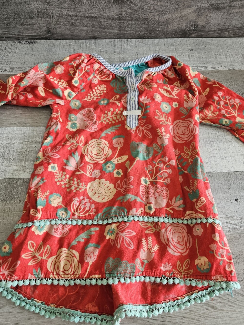Hatley Girls Shift Dress Floral Tunic Size 6 Boho Dress